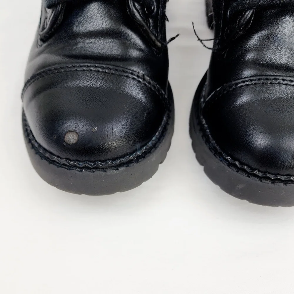 Nine West  Black Faux Fur Upper Chain Detail Boots